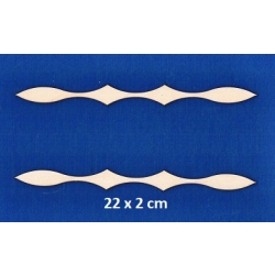 SKLEJKA#3mm Dekor 22x2cm , ozdoba  2szt / 3232